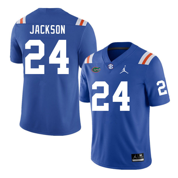 Men #24 Ja'Kobi Jackson Florida Gators College Football Jerseys Stitched Sale-Throwback